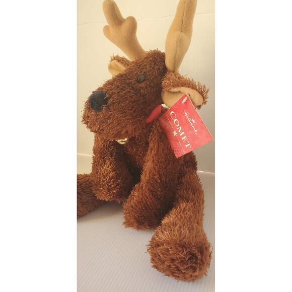 Hallmark Comet Reindeer Jingle Bell Stuffed Animal Plush Christmas Moose W/ Tag - Picture 6 of 10